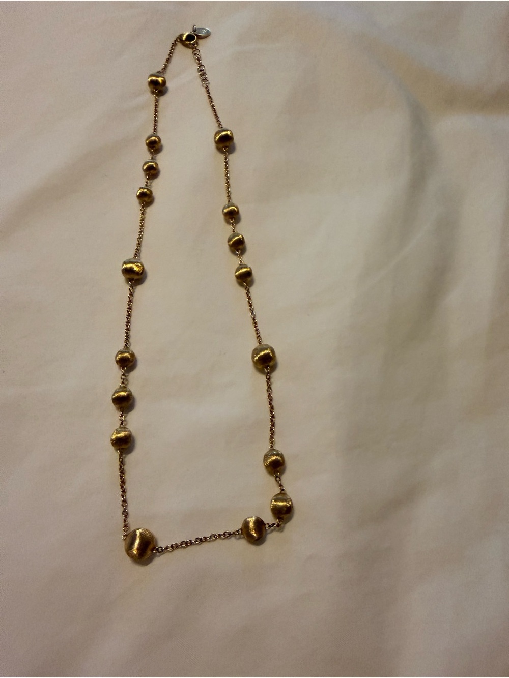 Marco Bicego 18K Yellow Gold Africa Textured Bead Collar Necklace, 16.5-18” - Picture 4 of 5